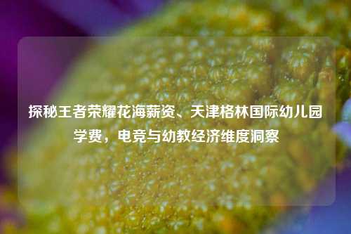 探秘王者荣耀花海薪资、天津格林国际幼儿园学费,电竞与幼教经济维度洞察