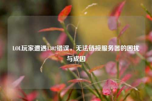 LOL玩家遭遇1302错误,无法链接服务器的困扰与成因