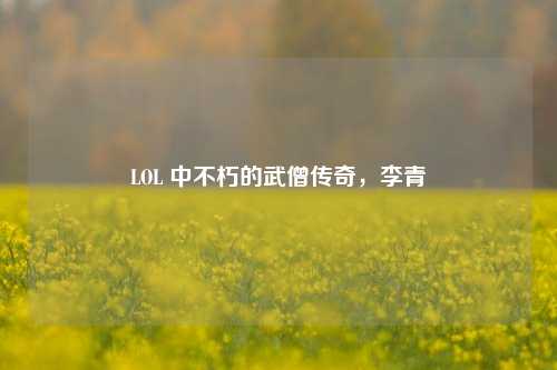 LOL 中不朽的武僧传奇,李青