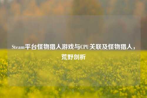Steam平台怪物猎人游戏与CPU关联及怪物猎人,荒野剖析