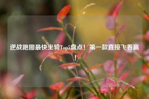 逆战跑图最快坐骑Top5盘点！第一款直接飞着赢！