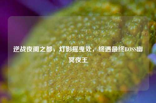 逆战夜阑之都,灯影摇曳处,终遇最终BOSS幽冥夜王