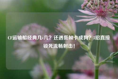 CF运输船经典几v几?还遇低帧卡成狗?3招直接锁死流畅射击!