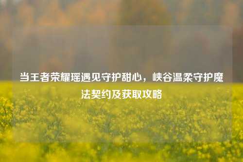 当王者荣耀瑶遇见守护甜心,峡谷温柔守护魔法契约及获取攻略