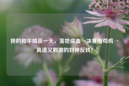 我的和平精英一天,落地成盒→决赛圈苟鸡→离谱又刺激的封神反转!