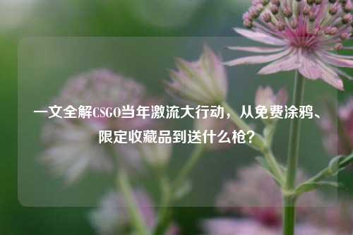 一文全解CSGO当年激流大行动,从免费涂鸦、限定收藏品到送什么枪?