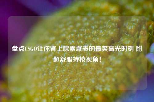 盘点CSGO让你肾上腺素爆表的最爽高光时刻 附超舒服持枪视角!