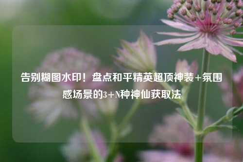 告别糊图水印！盘点和平精英超顶神装+氛围感场景的3+N种神仙获取法