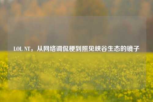 LOL NT,从网络调侃梗到照见峡谷生态的镜子