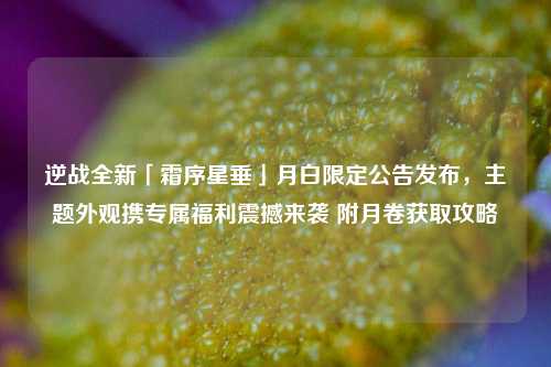 逆战全新「霜序星垂」月白限定公告发布,主题外观携专属福利震撼来袭 附月卷获取攻略