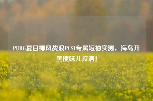 PUBG夏日椰风战浪PCS1专属短袖实测,海岛开黑梗味儿拉满!