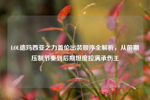LOL德玛西亚之力盖伦出装顺序全解析,从前期压制节奏到后期坦度拉满承伤王