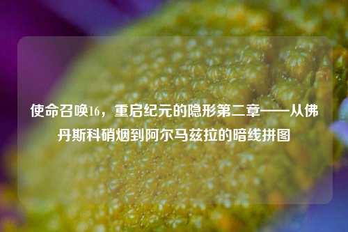 使命召唤16,重启纪元的隐形第二章——从佛丹斯科硝烟到阿尔马兹拉的暗线拼图