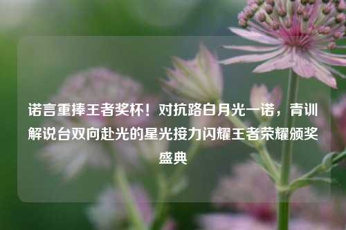 诺言重捧王者奖杯!对抗路白月光一诺,青训解说台双向赴光的星光接力闪耀王者荣耀颁奖盛典