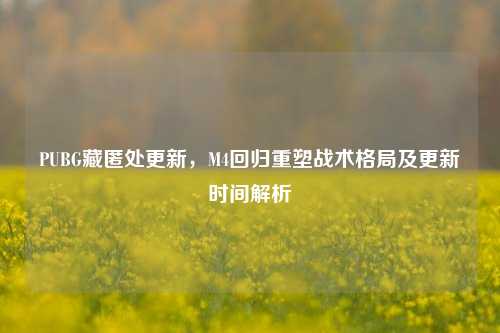 PUBG藏匿处更新,M4回归重塑战术格局及更新时间解析