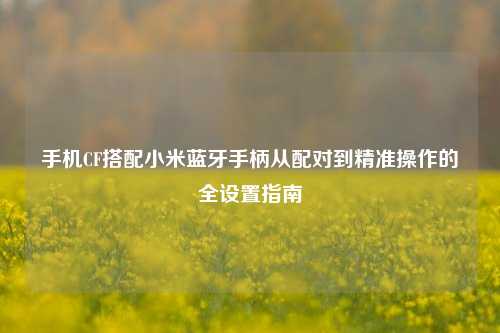 手机CF搭配小米蓝牙手柄从配对到精准操作的全设置指南