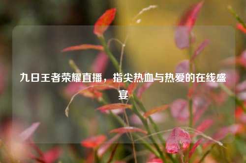 九日王者荣耀直播,指尖热血与热爱的在线盛宴
