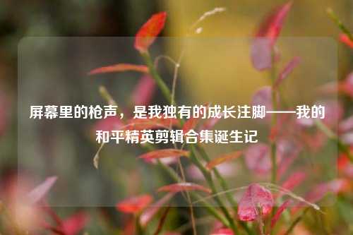 屏幕里的枪声,是我独有的成长注脚——我的和平精英剪辑合集诞生记