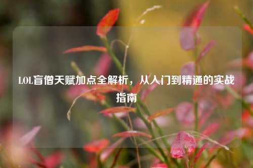 LOL盲僧天赋加点全解析，从入门到精通的实战指南