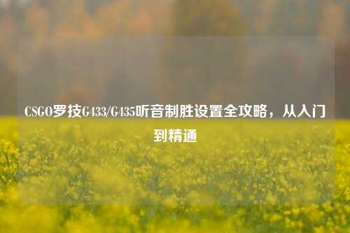 CSGO罗技G433/G435听音制胜设置全攻略,从入门到精通