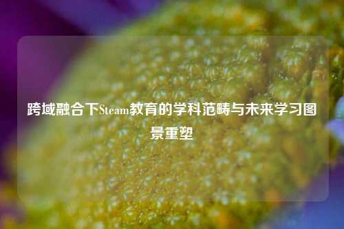 跨域融合下Steam教育的学科范畴与未来学习图景重塑