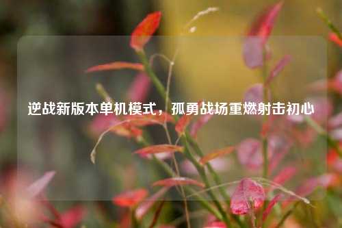 逆战新版本单机模式,孤勇战场重燃射击初心