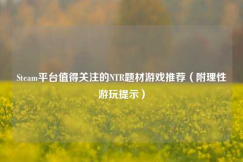Steam平台值得关注的NTR题材游戏推荐(附理性游玩提示)