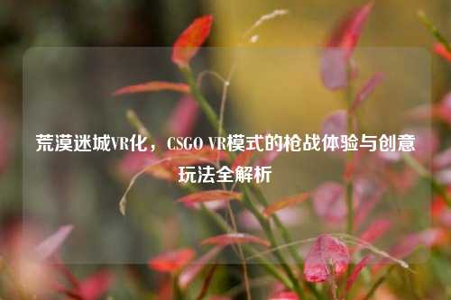 荒漠迷城VR化,CSGO VR模式的枪战体验与创意玩法全解析