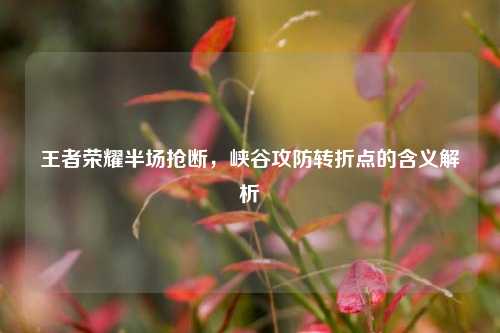 王者荣耀半场抢断,峡谷攻防转折点的含义解析