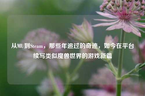 从MU到Steam,那些年追过的奇迹,如今在平台续写类似魔兽世界的游戏新篇