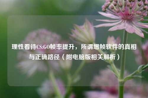 理性看待CS:GO帧率提升,所谓增帧软件的真相与正确路径(附电脑版相关解析)
