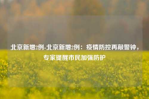 北京新增2例-北京新增2例:疫情防控再敲警钟,专家提醒市民加强防护