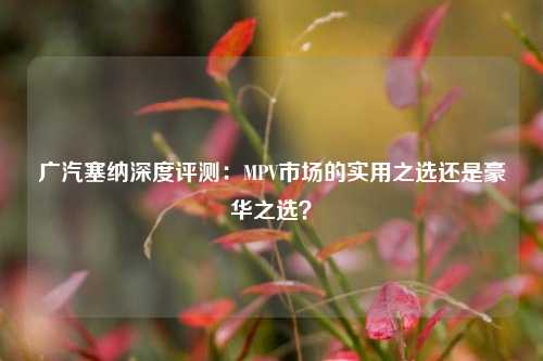 广汽塞纳深度评测:MPV市场的实用之选还是豪华之选?